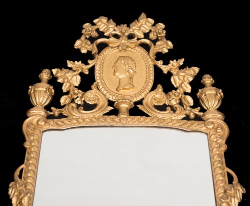 Miroir Napolitain du XVIIIe Siècle - Miroirs, Trumeaux Style 