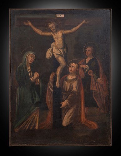 XVIIe siècle - Crucifixion du Christ -  Naples XVIIe siècle