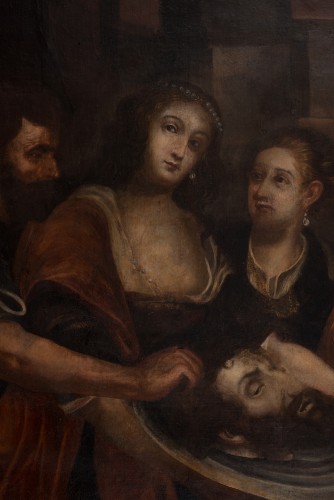 Hérodias portant la tête de saint Jean-Baptiste -  Rome (italy) XVIIe Siècle - Tableaux et dessins Style 