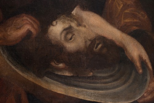 Tableaux et dessins Tableaux XVIIe siècle - Hérodias portant la tête de saint Jean-Baptiste -  Rome (italy) XVIIe Siècle