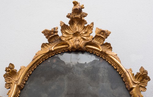 Miroir napolitain du XVIIIe siècle - Miroirs, Trumeaux Style 