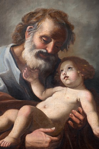Tableaux et dessins Tableaux XVIIIe siècle - Saint Joseph à l'Enfant - Naples XVIIIe siècle