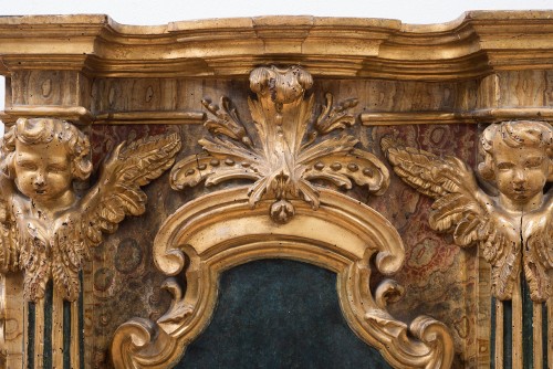 Tabernacle en bois doré et sculpté - Italie, Rome XVIIe siècle - Art sacré, objets religieux Style 