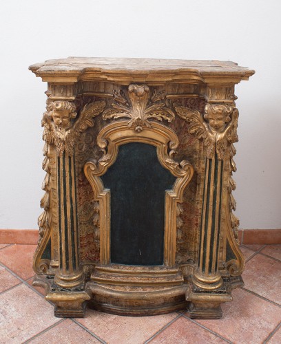  - Tabernacle en bois doré et sculpté - Italie, Rome XVIIe siècle