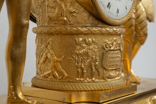 Pendule en bronze doré d'époque Charles X - Borrelli Antichita