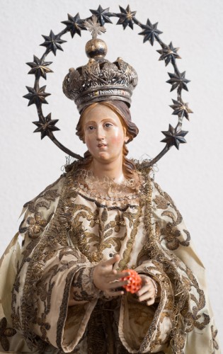 Vierge Immaculée Naples XVIIIe siècle - Art sacré, objets religieux Style 