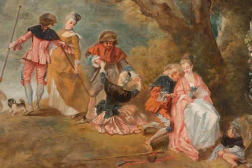 Scène galante, Pilgrimage to Cytherea, 19th century - Paintings & Drawings Style 
