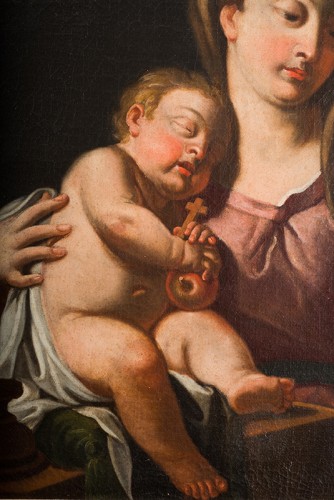 Tableaux et dessins Tableaux XVIIIe siècle - Vierge à l'Enfant - Naples fin XVIIIe siècle