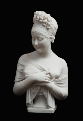  - Buste en marbre de Madame Récamier, France 19e siècle