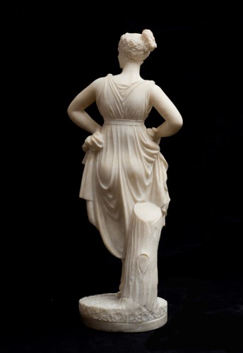 Jeune femme en albâtre, France 19e Siècle - Borrelli Antichita