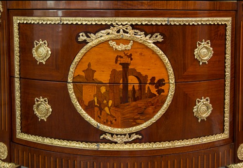 Commode Demi Lune Napoléon III - Mobilier Style 