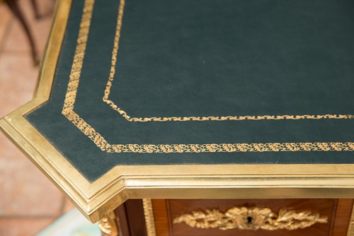 Napoleon III desk in precious exotic woods - 