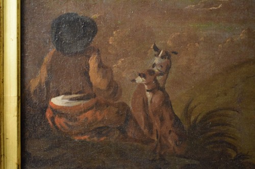 Scène de chasse, peintre hollandais de la fin du XVIIe siècle - Brozzetti Antichità