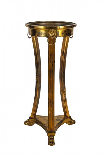 Gueridon tripod in gilt bronze, France 19th century, Empire style