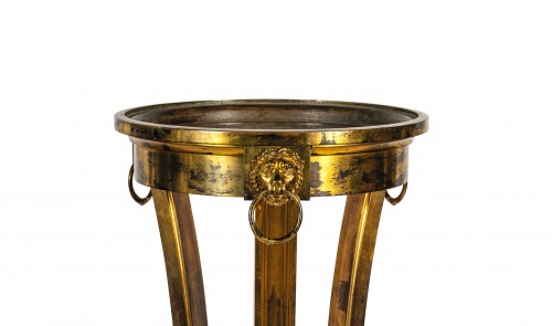 Gueridon trépied en bronze doré, France XIXe siècle, style Empire - Mobilier Style Napoléon III