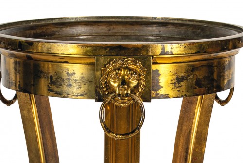 19th century - Gueridon tripod in gilt bronze, France 19th century, Empire style