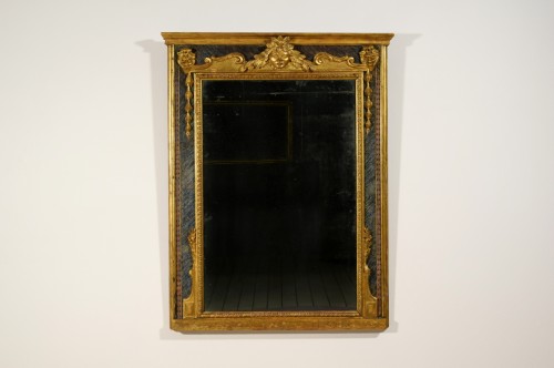 Mirrors, Trumeau  - 18th century, Italian Louis XIV Carved Giltwood Mirror