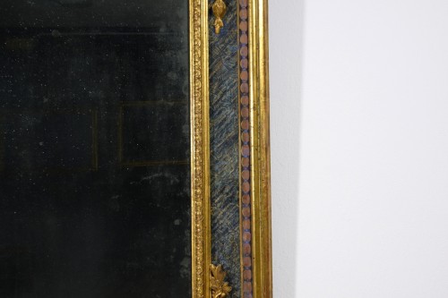 Antiquités - Miroir baroque en bois sculpté et doré, Italie, XVIIIe siècle Louis XIV