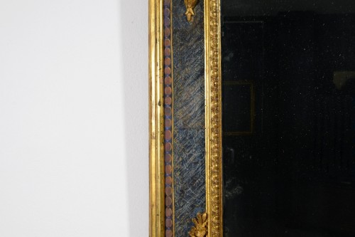 Antiquités - 18th century, Italian Louis XIV Carved Giltwood Mirror