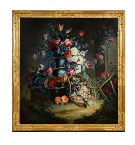 Nature morte aux fleurs et fruits - Michele Antonio Rapous (1733-1819)