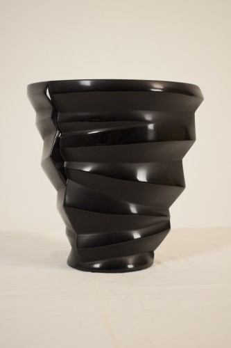 Lalique France -  Vase en cristal noir Dixie Black Collection - Brozzetti Antichità