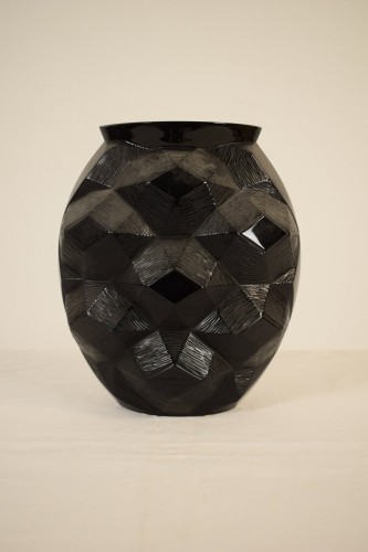 Lalique France - Vase en cristal noir Tortue Black Collection - Brozzetti Antichità