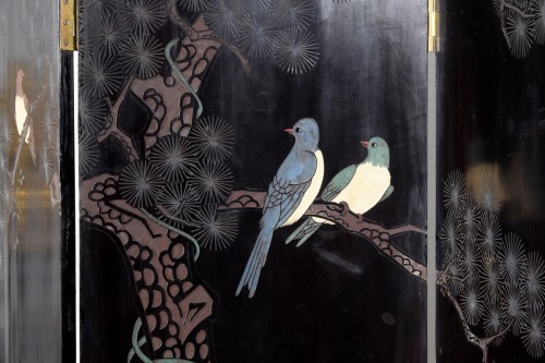 Antiquités - 20th Century Chinese Coromandel Lacquered Wood Screen