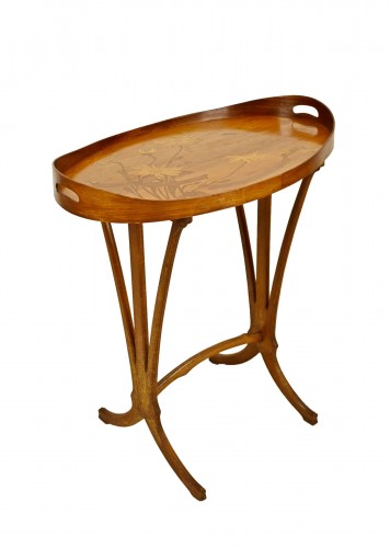 Emile Gallé (1846-1904) - Table à plateau marqueté