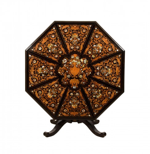 19th Century, Italian Octagonal Sail Plan Center Table By Luigi And Angiolo