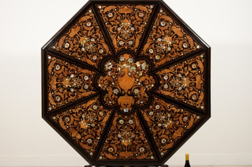 Furniture  - 19th Century, Italian Octagonal Sail Plan Center Table By Luigi And Angiolo