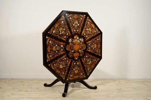 19th century - 19th Century, Italian Octagonal Sail Plan Center Table By Luigi And Angiolo