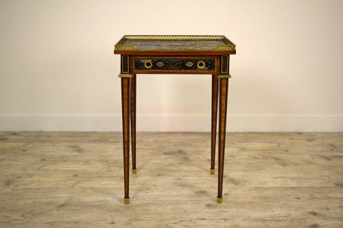Furniture  - wood coffee table, chinoiserie lacquer and gilt bronze, 19th century France