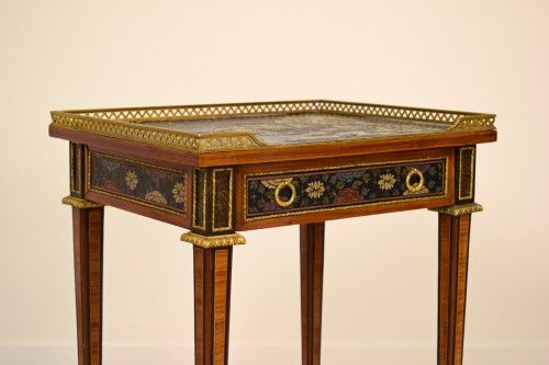 Table de salon en bois, laque à chinoiserie, France XIXe siècle - Brozzetti Antichità