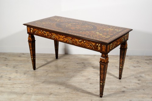19th Century, Italian Inlaid Wood Centre Table by Luigi and Angiolo Falcini - 