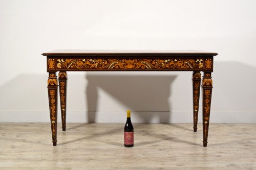 19th Century, Italian Inlaid Wood Centre Table by Luigi and Angiolo Falcini - 