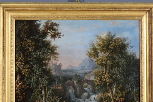  - Giovanni Battista Innocenzo Colomba, Paysage avec des figures, XVIIIe siecle
