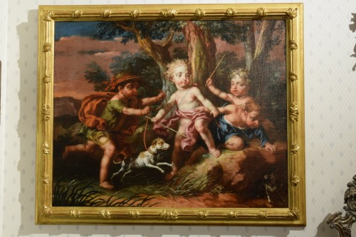 Antiquités - Paire de peintures allégoriques, Vittorio Amedeo Rapos, Italie, 1786