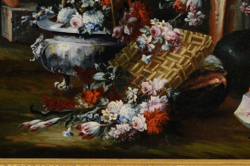 XVIIIe siècle - Nature morte, attribuée à Francesco Lavagna (1684-1724)