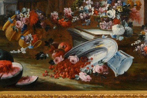  - Paire de natures mortes, attribuées à  Francesco Lavagna XVIIIe siècle