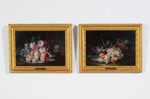 18th Century, Pair of Italian Rococo Still Life Painting by Michele Antonio - Paintings & Drawings Style Louis XV