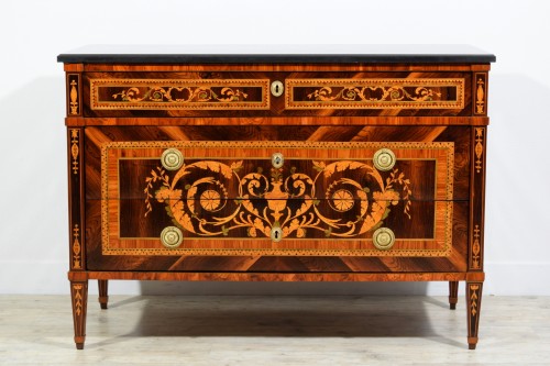 Commode néoclassique, Italie fin XVIII siècle - Mobilier Style Louis XIV