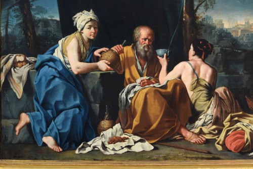 Lot et ses filles, Giuseppe Gambarini (1680-1725) - Régence