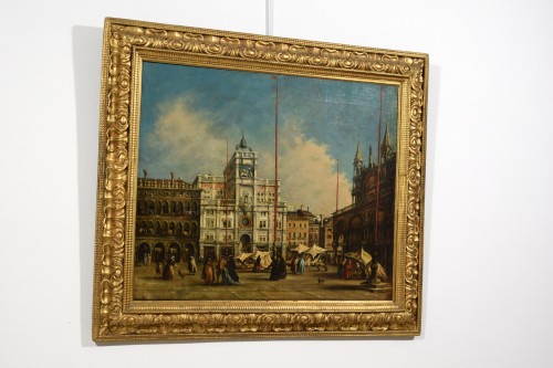 View of Piazza San Marco in Venice - Italy 19th Century, Follower Francesco Guardi - 
