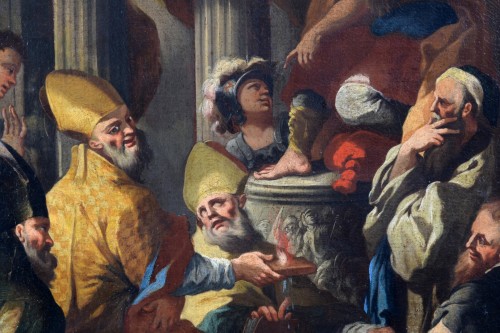 18th Century, Italian painting with Saint Nicholas and the miracle of the b - 