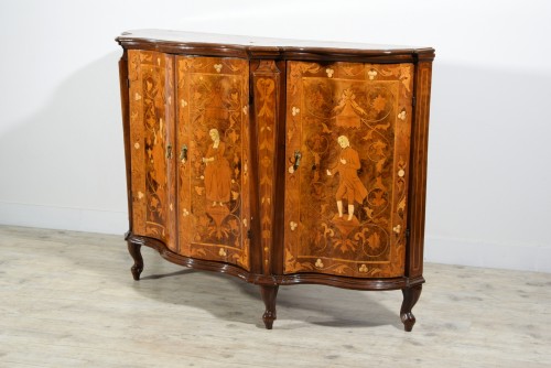 19th century -  19th Century, Italian Inlay Wood Sideboard 