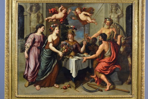 Paintings & Drawings  - Pieter Van Lint (1609-1690) Allegory of industriousness leading to peace and abundance