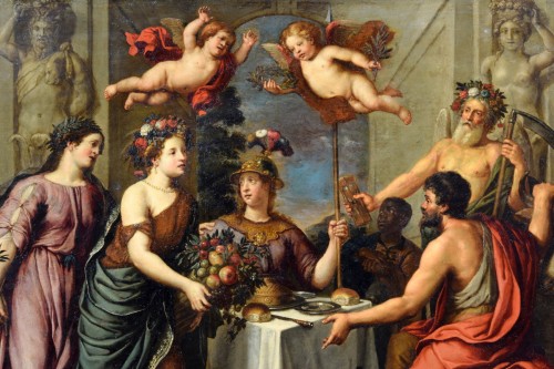Pieter Van Lint (1609-1690) Allegory of industriousness leading to peace and abundance - 