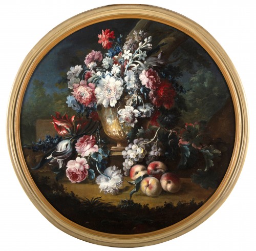 18Th century, Italian Pair Still Life by Michele Antonio Rapous - 