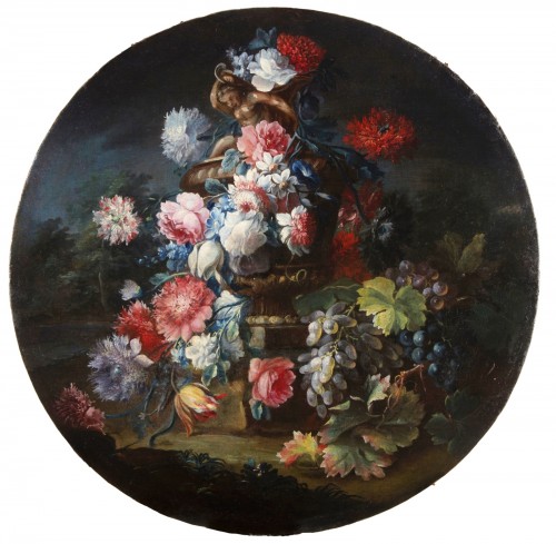 18th century - 18Th century, Italian Pair Still Life by Michele Antonio Rapous