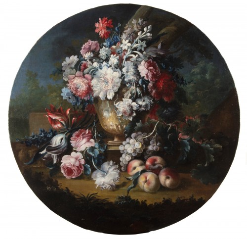 18Th century, Italian Pair Still Life by Michele Antonio Rapous - Louis XV